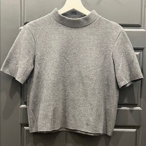 ZARA Gray mock-neck Women's Top Size M